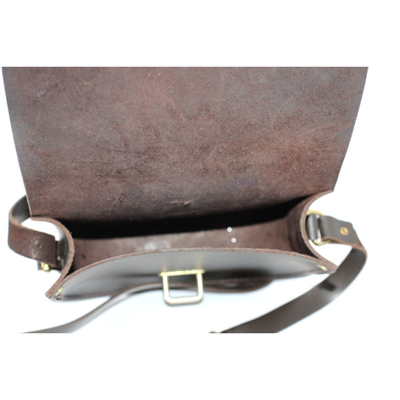 B0 The CAMBRIDGE SATCHEL CO Handmade Leather Saddle Crossbody Bag Shoulder Purse - Picture 5 of 5